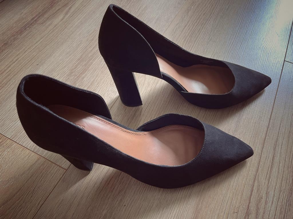 Zwarte pumps met blokhak | mt44 | ASOS, Pumps, Verzenden, Zwart, Zo goed als nieuw