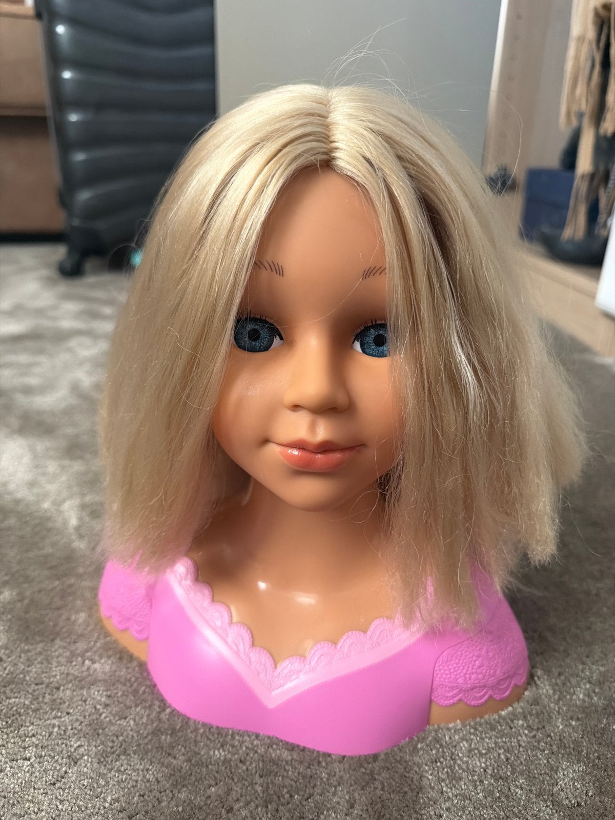 Kappershoofd met blond haar - oefenpop, Ophalen of Verzenden, Gebruikt, Overige typen