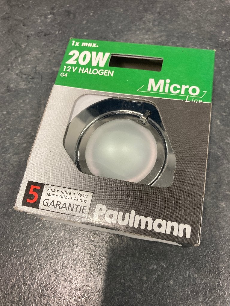 Paulmann Platte Chromen  inbouwspot 20W 12V Halogen G4, Ophalen, Anneke@morssink-bouwmaterialen.nl, De Berken 5, Delden, Inbouwspot