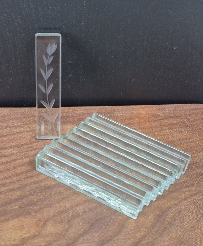 10 kristallen messenleggers, Antiek en Kunst, Antiek | Glas en Kristal, Ophalen of Verzenden