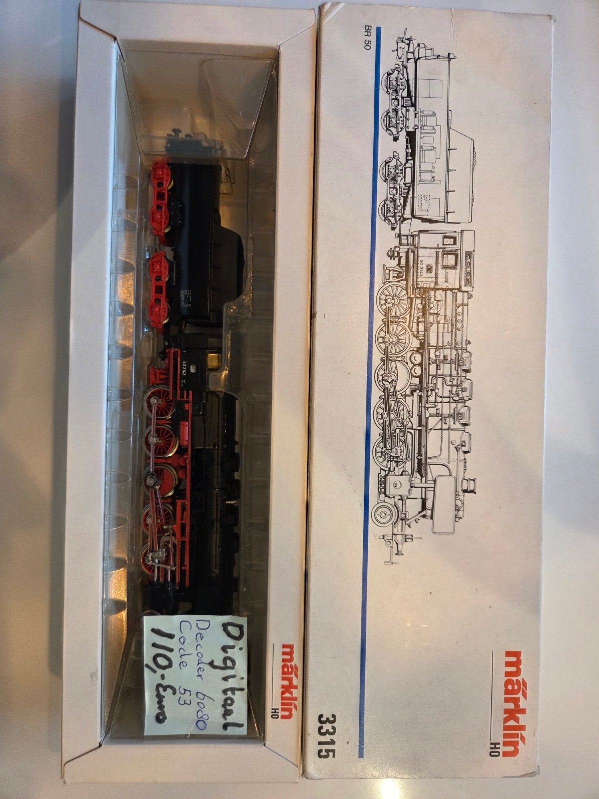Märklin H0 3315 BR 50 Digitale Locomotief met Decoder 6080, Ophalen, Wisselstroom, Locomotief, Zo goed als nieuw