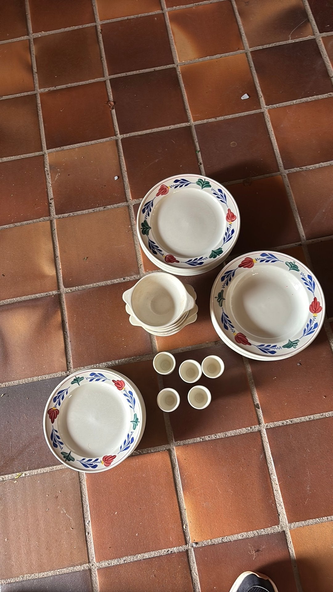 Puntgaaf Boerenbontservies, Ophalen, Zo goed als nieuw, Bord(en), Overige stijlen