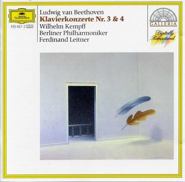BEETHOVEN Klavierkonzerte nr. 3 & 4 CD KEMPFF LEITNER DG, Ophalen of Verzenden, Classicisme, Gebruikt, Orkest of Ballet