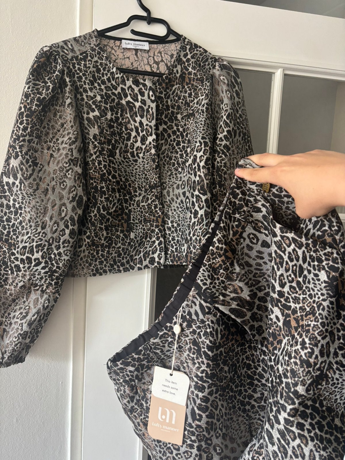 Lofty manner Co-ord set Panter, Maat 38/40 (M), Kostuum of Pak, Bruin, Verzenden