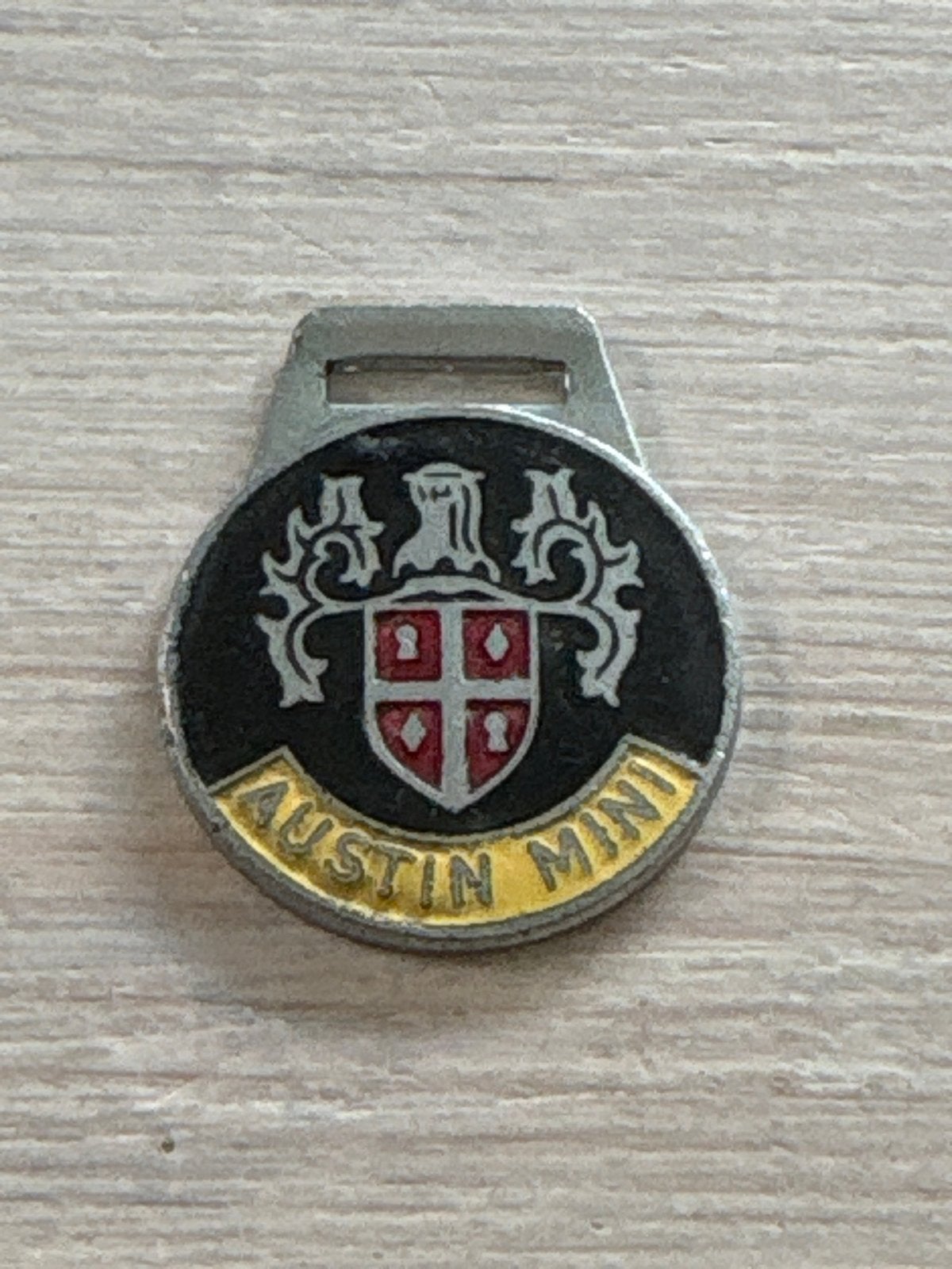 Vintage Austin Mini sleutelhanger - 27mm, Ophalen of Verzenden, Gebruikt, Auto's