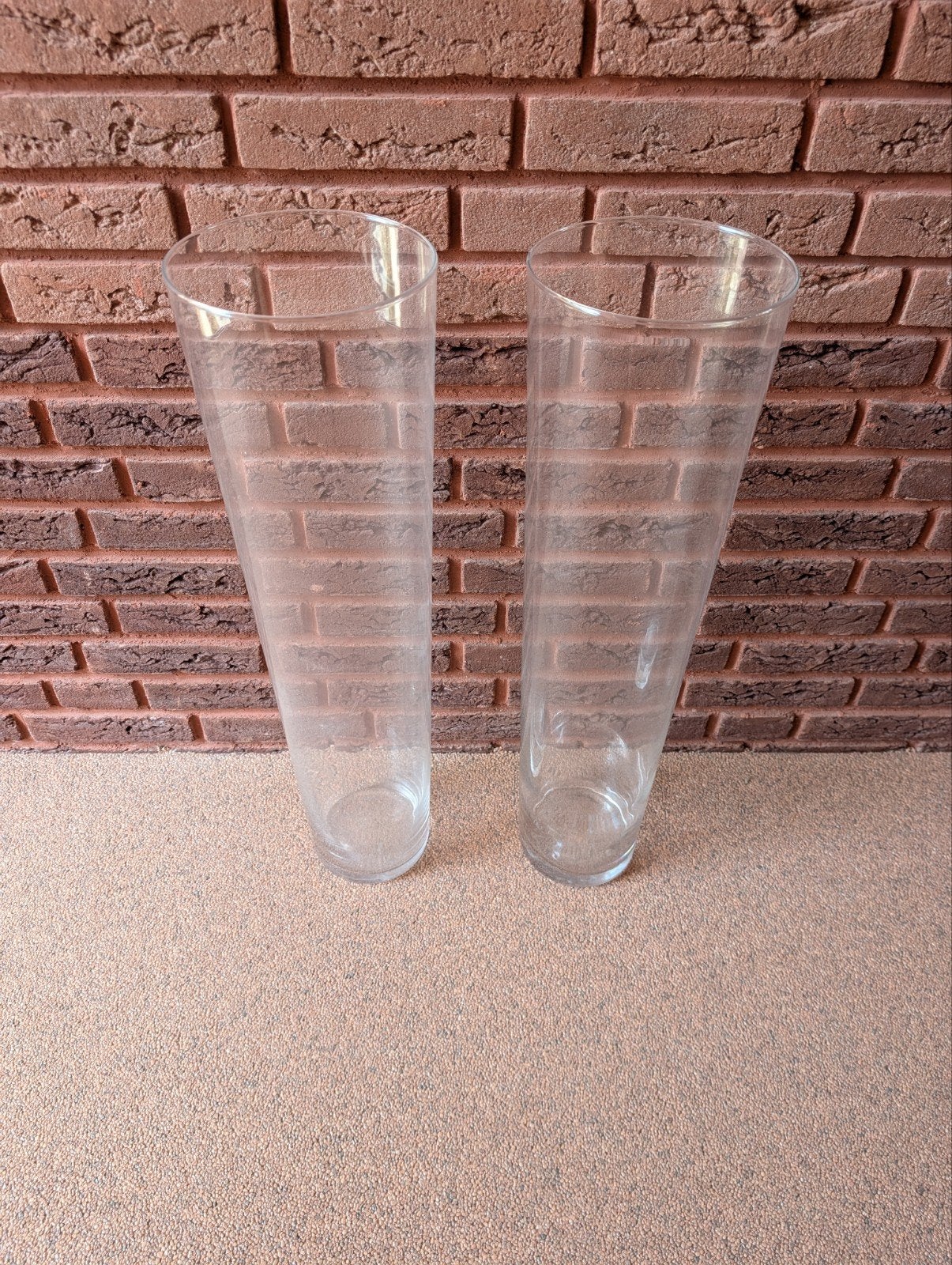Gratis 2 glazen vazen, Ophalen, Gebruikt, Glas, 70 cm