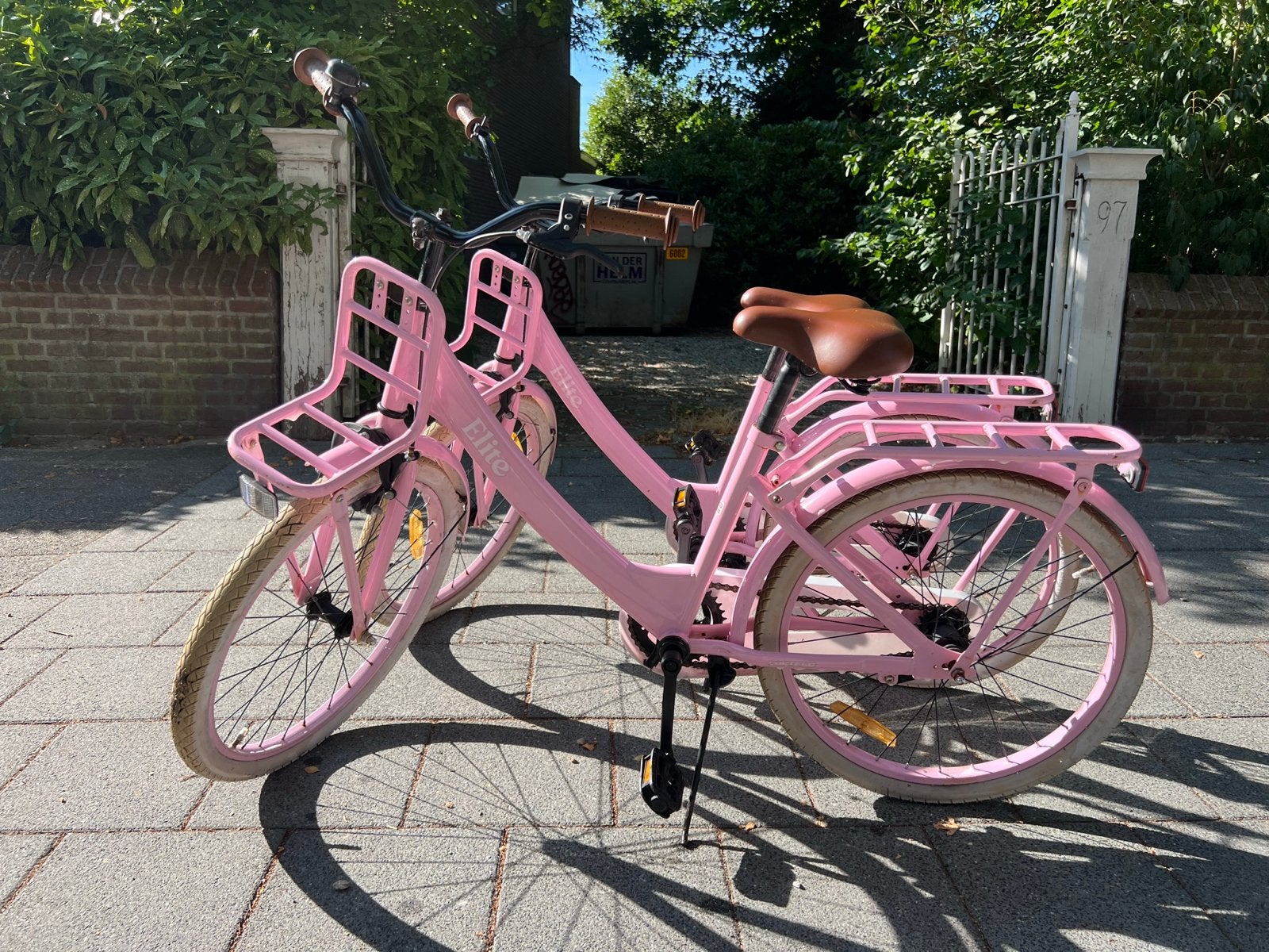 2x Cortego Elite Meisjesfiets 22 inch Roze (2 stuks), Ophalen, Terugtraprem, 22 inch, Gebruikt
