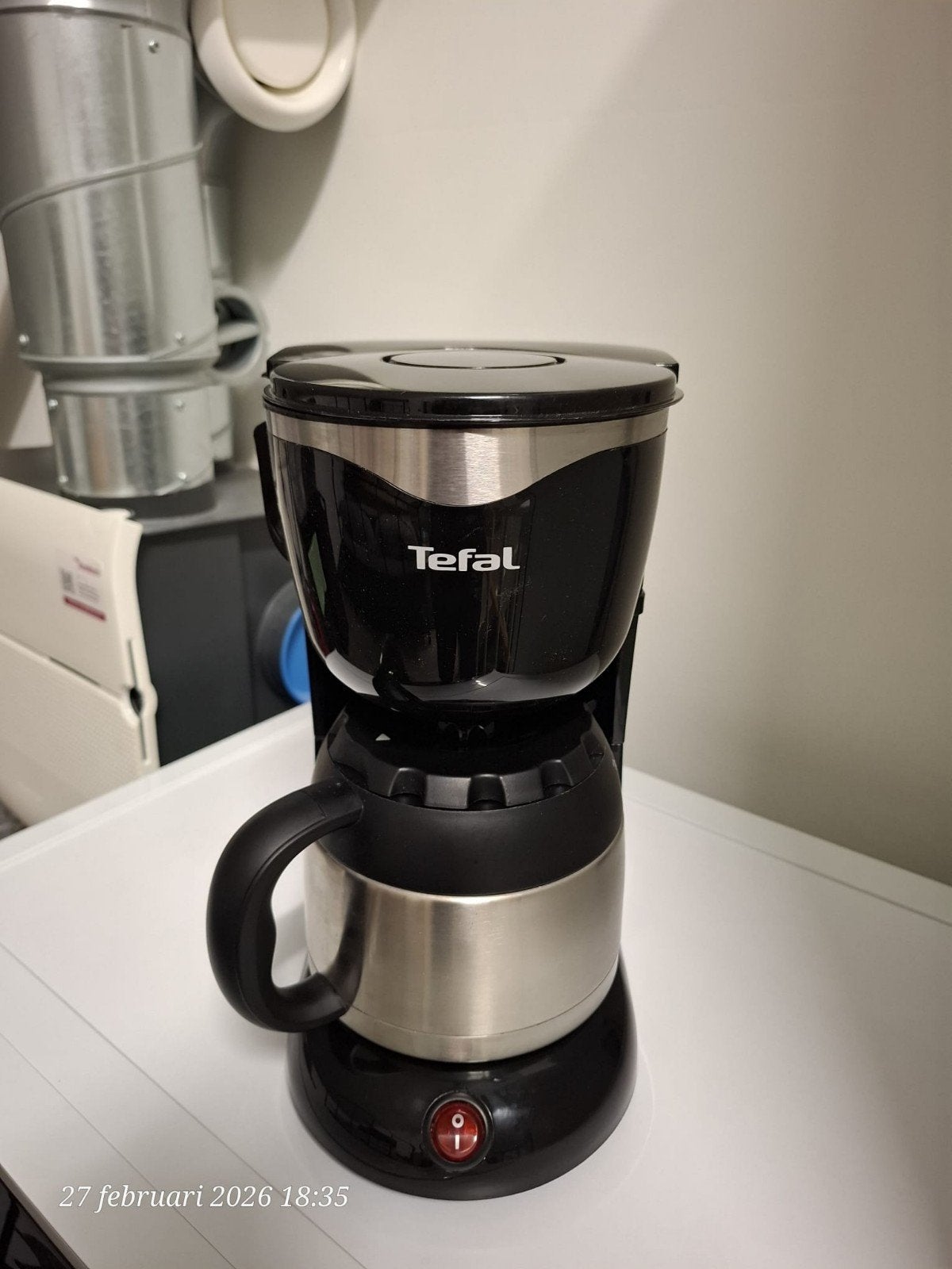 Tefal Koffiezetapparaat met Thermoskan, Witgoed en Apparatuur, Koffiezetapparaten, Ophalen, Koffiemachine, Gemalen koffie, Zo goed als nieuw