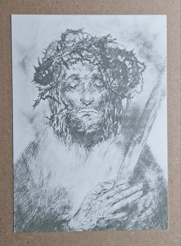 Sulamith Wülfing - Ecce homo - Christus met doornenkroon., Ophalen of Verzenden, Kaart of Prent, Christendom | Katholiek