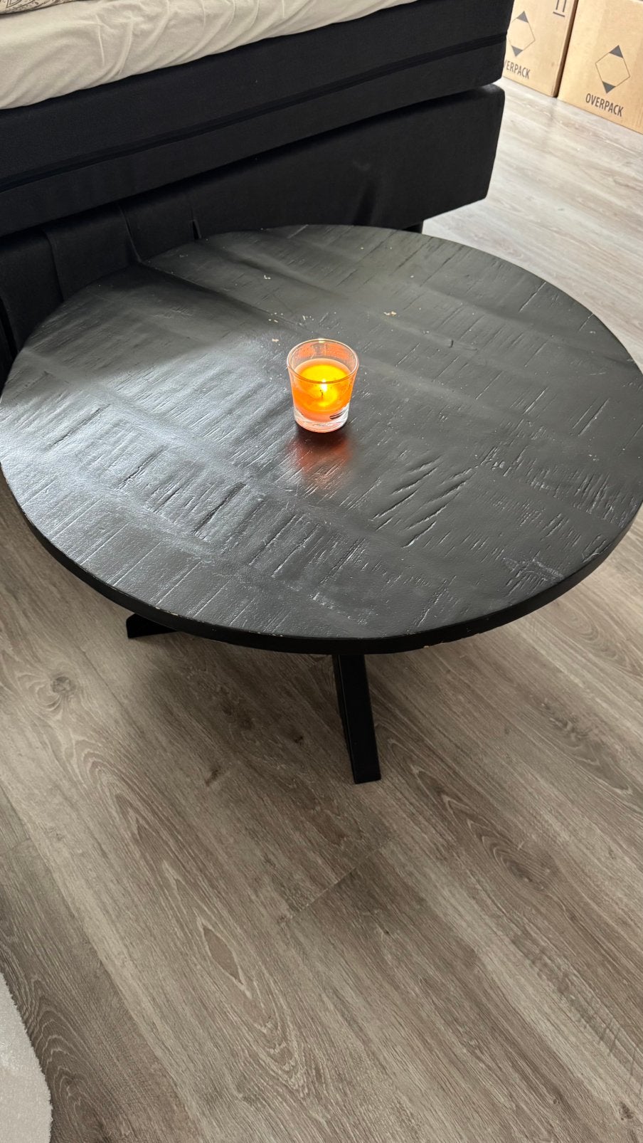 Ronde salon tafel, Ophalen, Rond, 50 tot 100 cm, Zo goed als nieuw