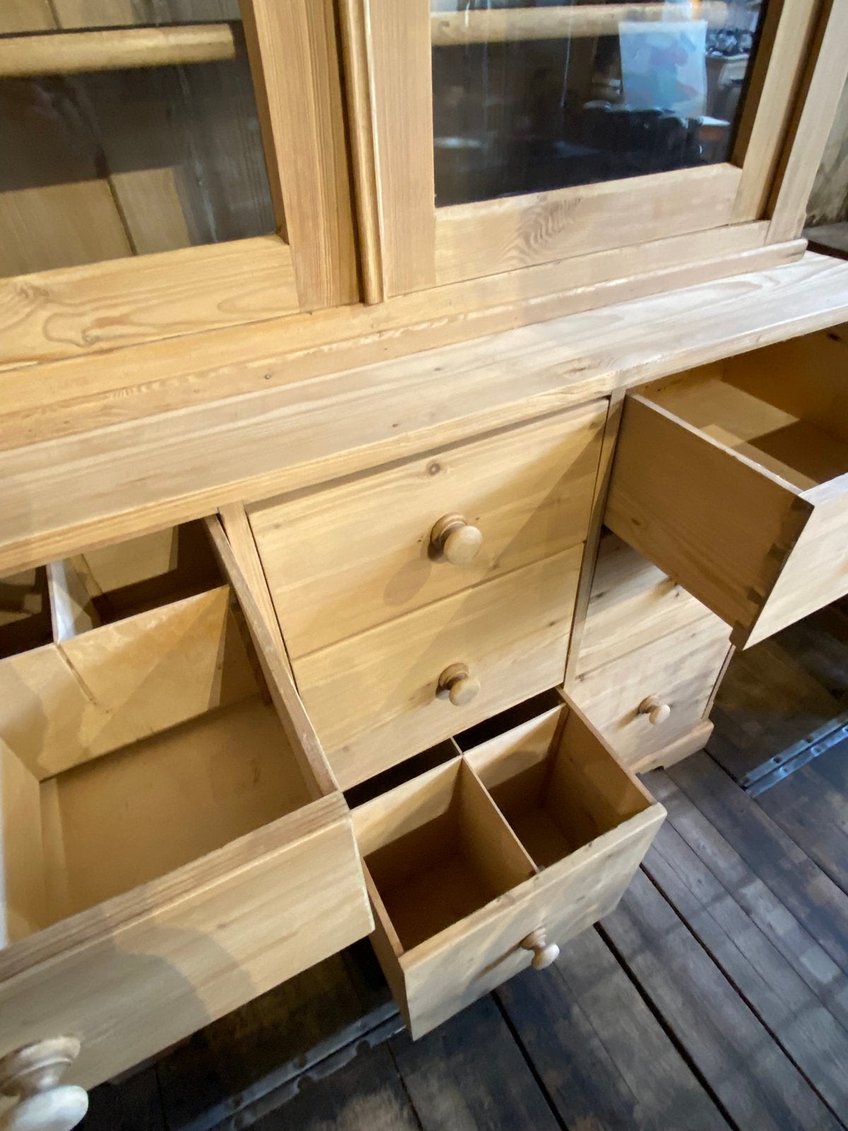 Oud grenen ladekast commode met marmer bovenplaat, Ophalen, Gebruikt, 100 tot 150 cm, Landelijk