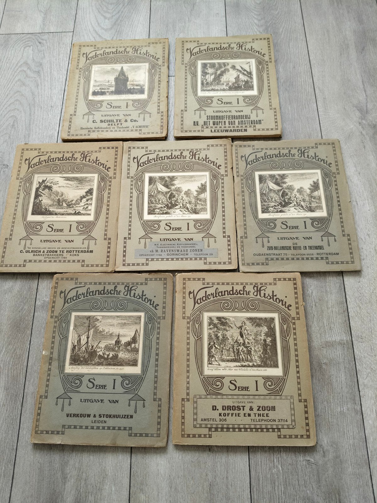 Plaatjesalbums Vaderlandsche historie serie 1, Boeken, Verzenden, Gelezen, Plaatjesalbum