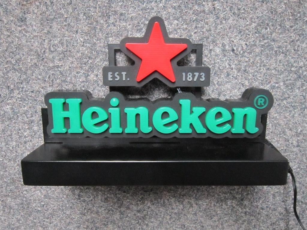 HEINEKEN MINI LED LICHTRECLAME, Verzamelen, Ophalen, Zo goed als nieuw, Overige typen, Heineken