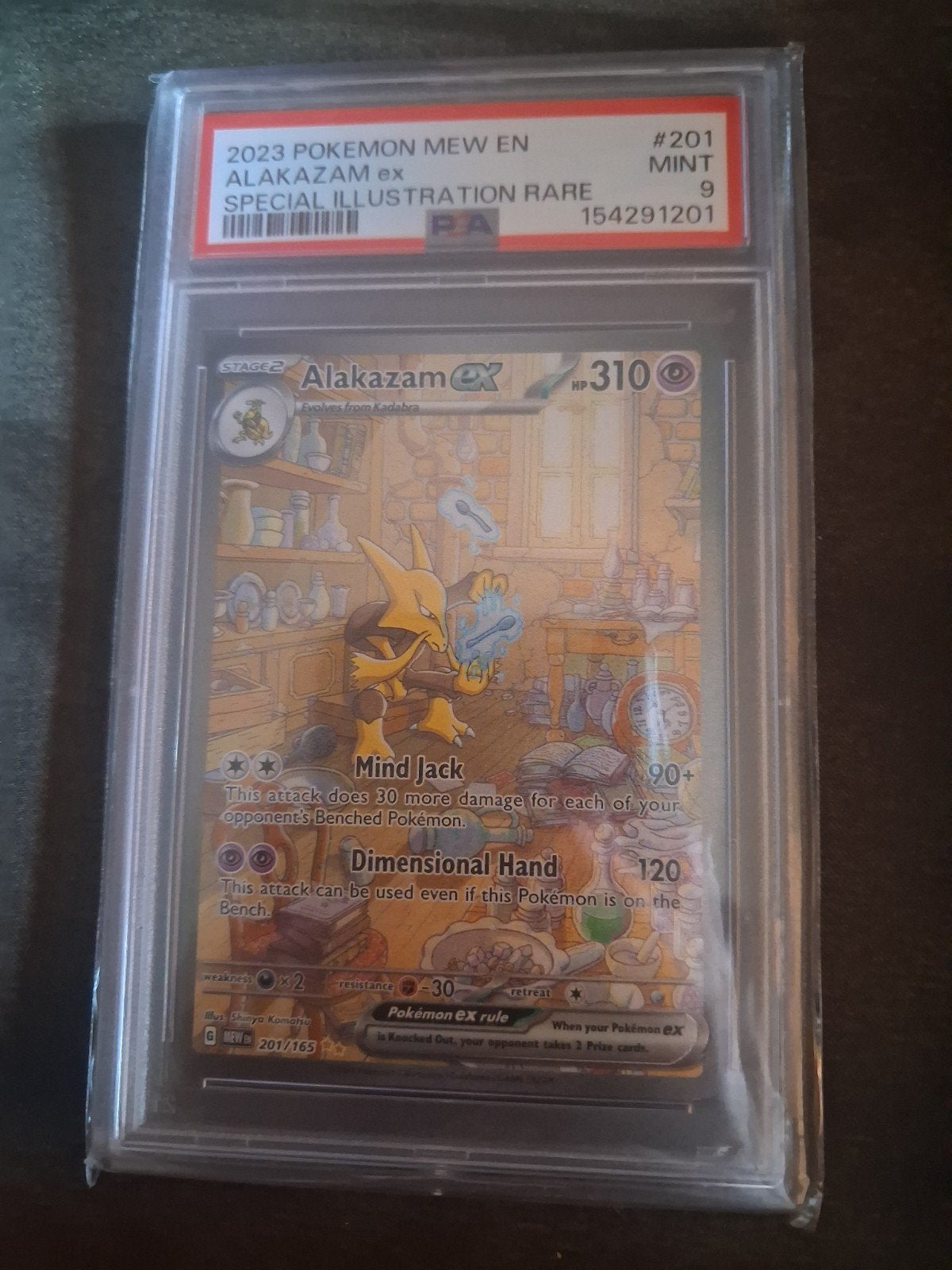 alakazam ex 201 psa 9, Ophalen of Verzenden, Zo goed als nieuw