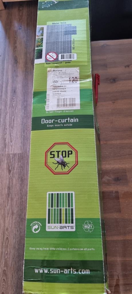 Nieuw Sun-Arts Deurgordijn Roma Transparant Groen 90x210cm, Huis en Inrichting, 200 cm of meer, Nieuw, Modern, insectenwerend