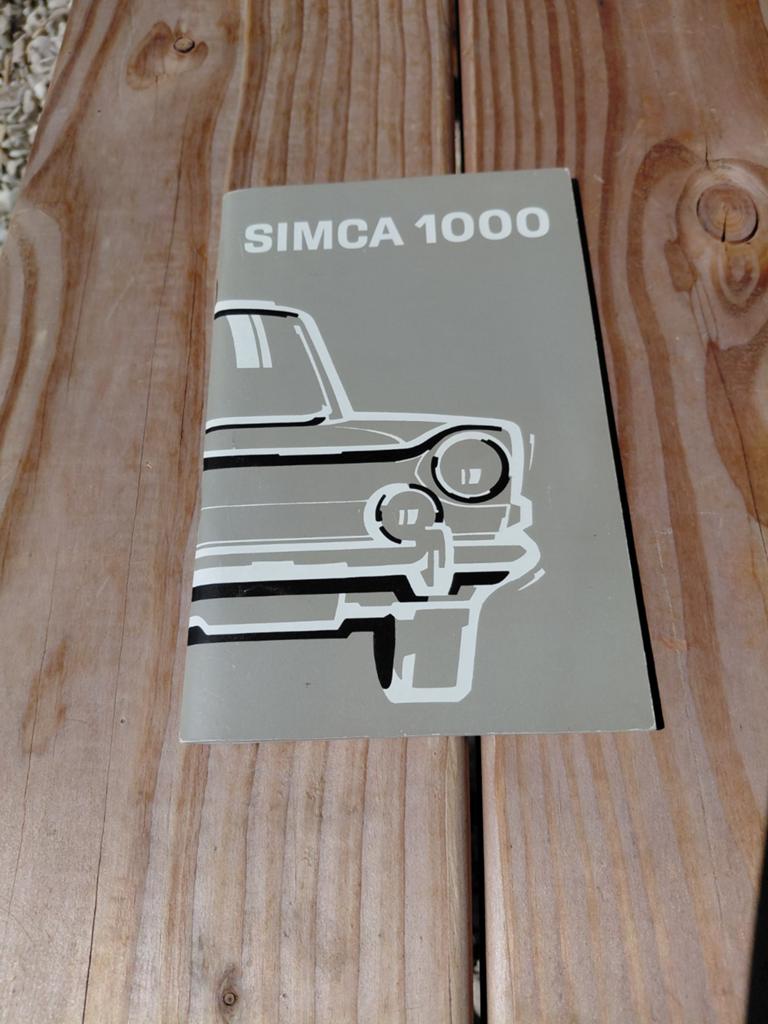 Simca 1000 Gebruikershandleiding - Origineel, Ophalen of Verzenden, Gelezen, Overige merken, Simca