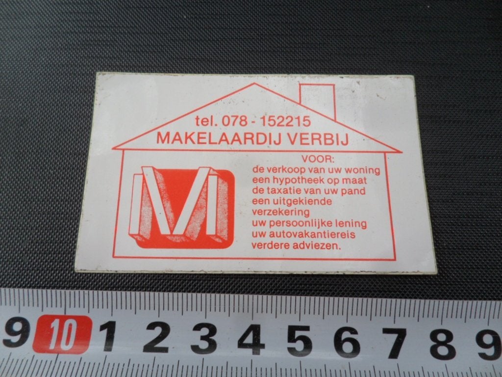 sticker dordrecht makelaardij verbij, Ophalen of Verzenden, Zo goed als nieuw