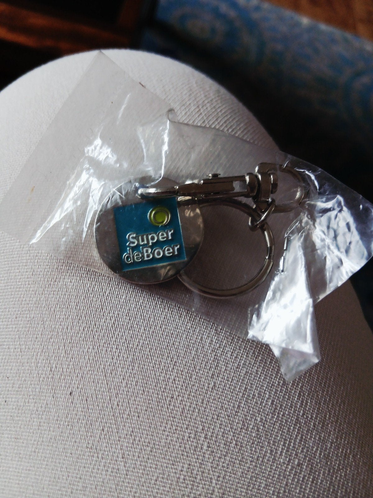Super de Boer winkelwagenmuntje sleutelhanger, Verzamelen, Sleutelhangers, Ophalen of Verzenden, Nieuw, Merk