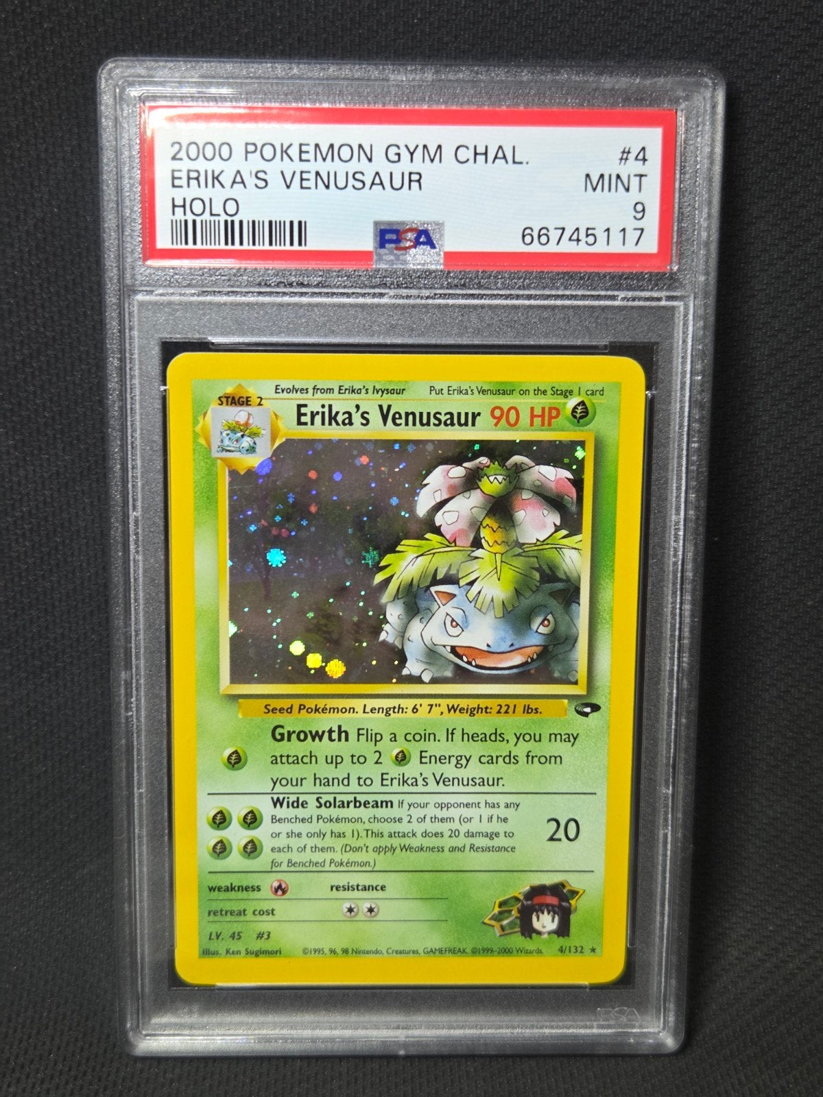 PSA 9 - Erika's Venusaur #4 (2000 Gym Challenge), Ophalen, Zo goed als nieuw, Foil