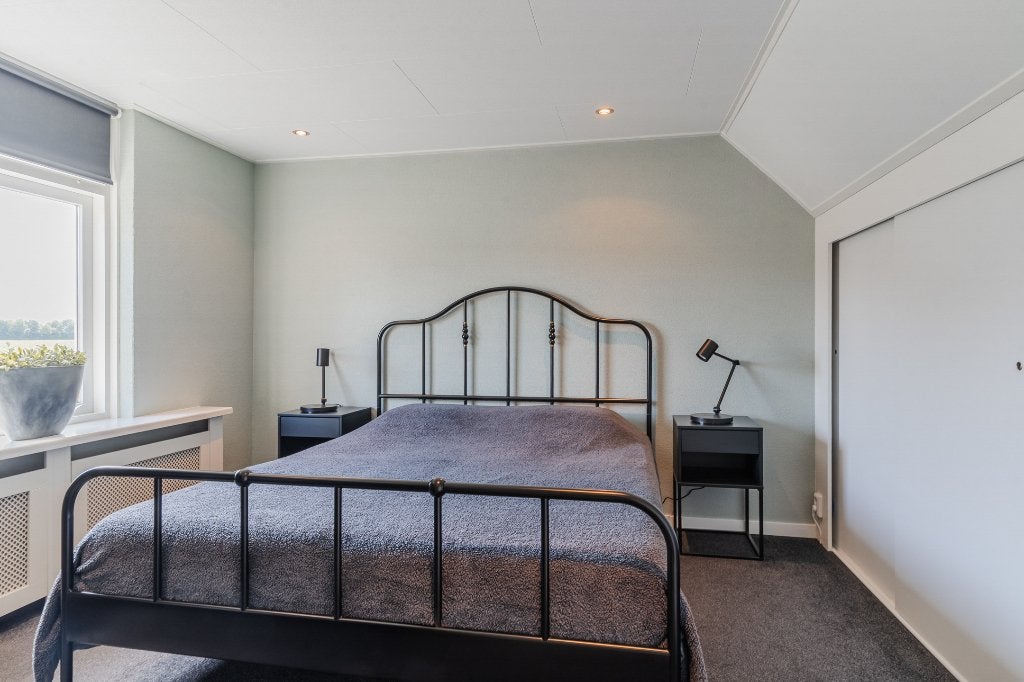 metalen spijlen bed, Ophalen, Gebruikt, Zwart, Tweepersoons