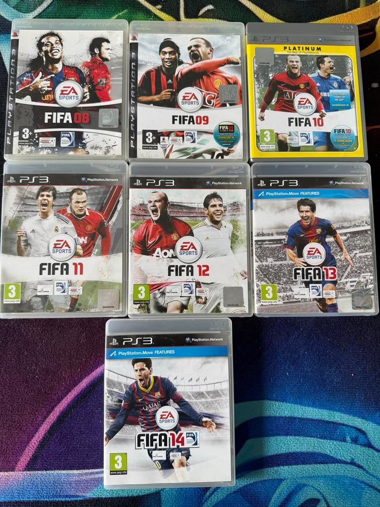 FIFA PS3 Collectie: 08, 09, 10, 11, 12, 13, 14 - Voetbalgame, Gebruikt, Ophalen of Verzenden, Sport, 3 spelers of meer