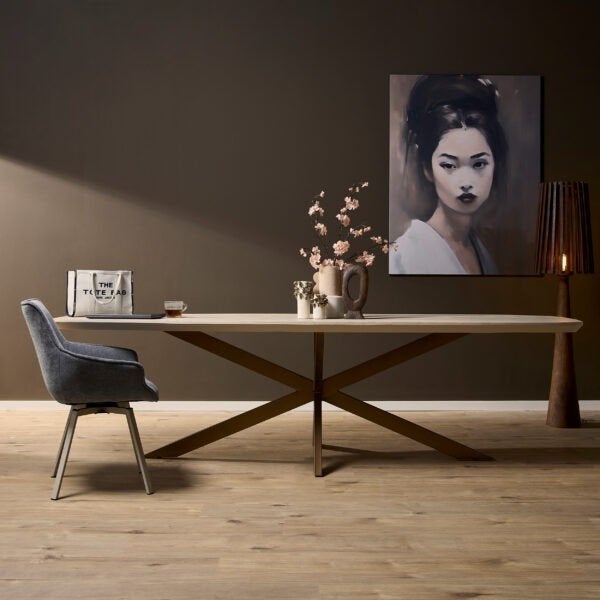 Eettafel madison starfurn 280 cm, 200 cm of meer, Zo goed als nieuw, 75 cm of meer, Rechthoekig