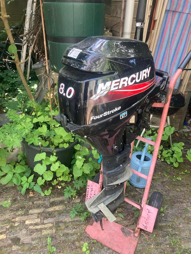 Mercury 8 pk langstaart 4 takt buitenboordmotor, Watersport en Boten, Buiten- en Binnenboordmotoren, Ophalen, Gebruikt, 5 tot 10 pk
