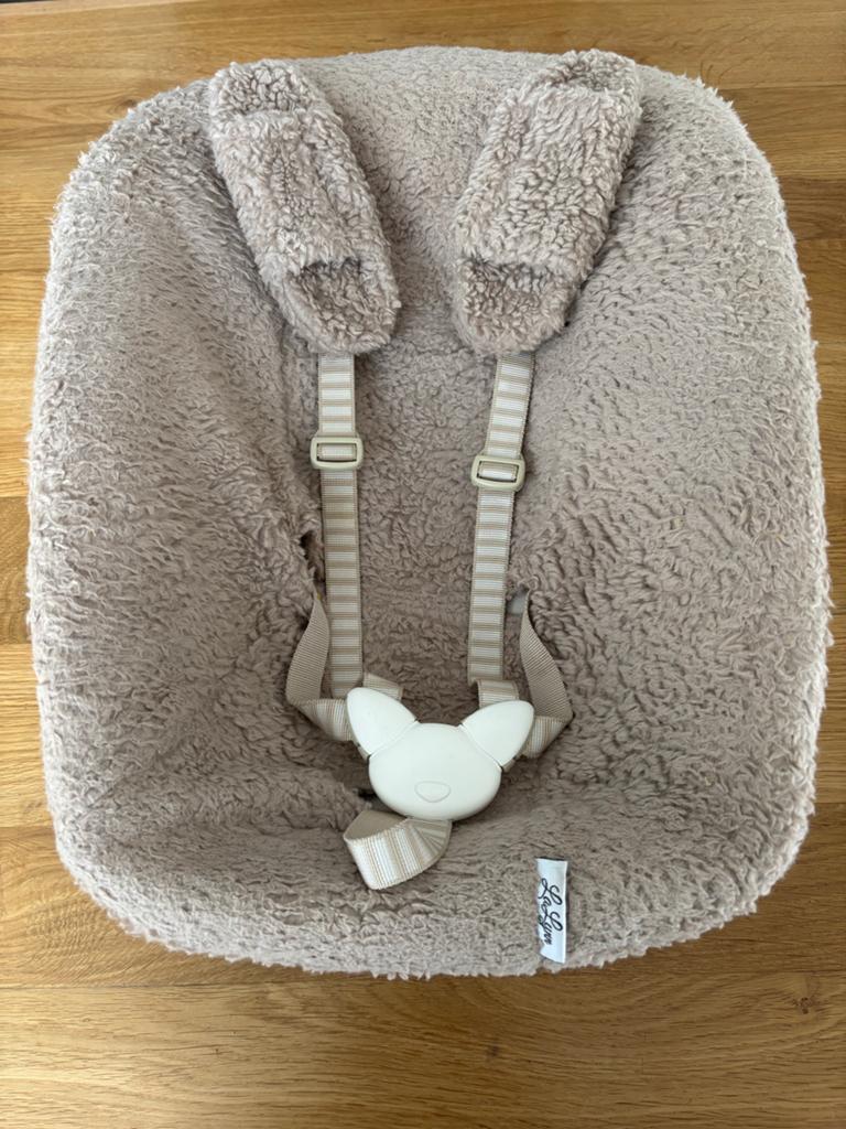 Tripp Trapp newborn set oud model + LaLynn teddy hoes, Kinderen en Baby's, Kinderstoelen, Gebruikt, Overige typen, Gordel(s), Ophalen