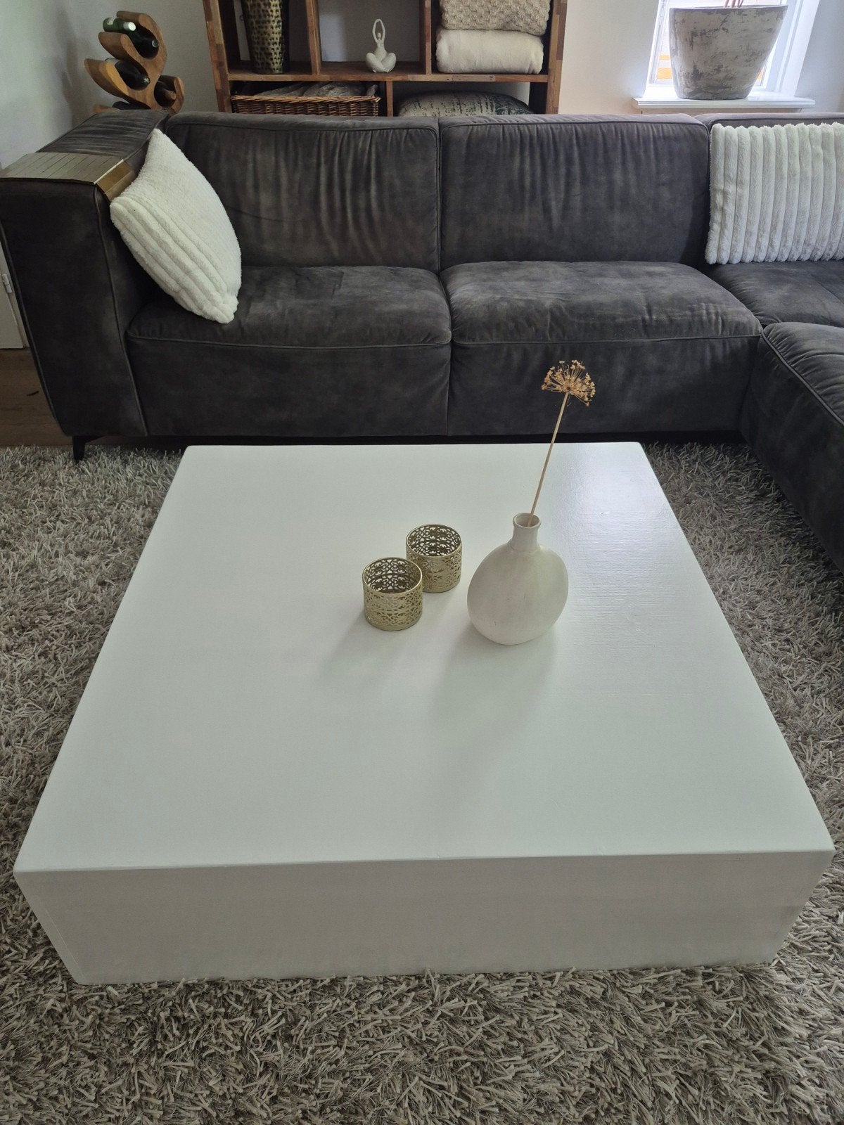Salontafel blokmodel wit 100x100x30 cm NIEUW, Ophalen, Nieuw, Rechthoekig, 50 tot 100 cm