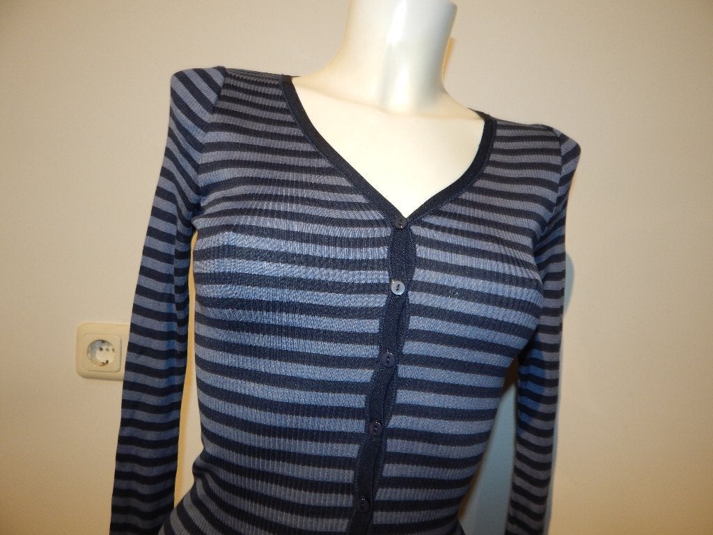 Rosemunde vestje zijde katoen fijn gestreept blauw tinten M, Kleding | Dames, Maat 38/40 (M), Blauw, Nieuw, Ophalen of Verzenden