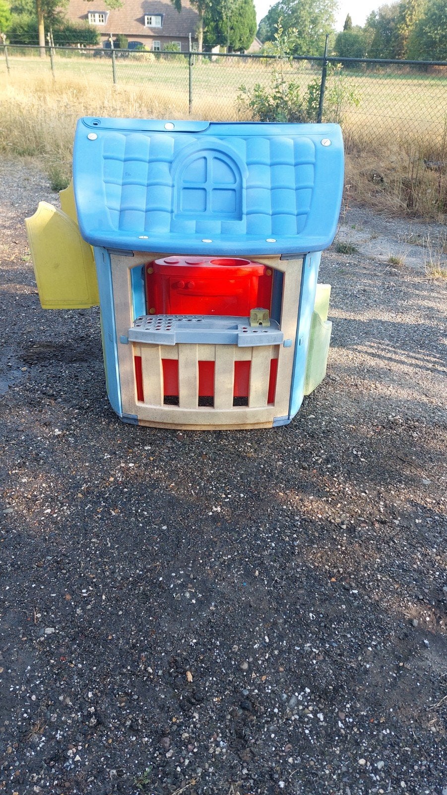 kinder speelhuisje en speelkubus, Ophalen, Gebruikt, Hout