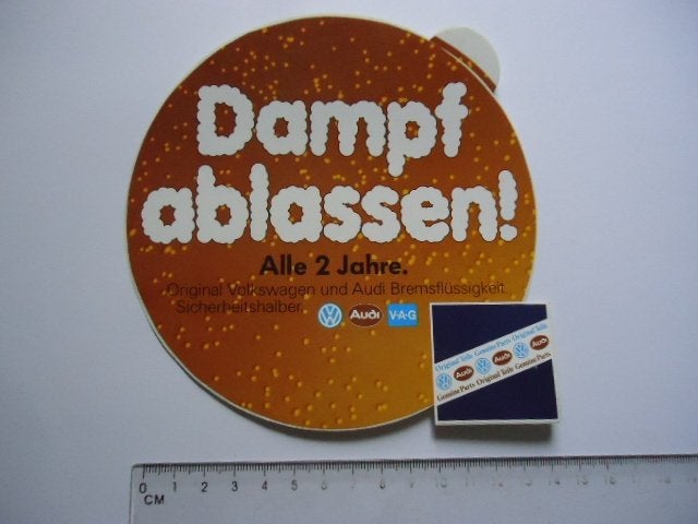 sticker oud VW AUDI Vag dealer volkswagen oldtimer dampf, Verzenden, Zo goed als nieuw, Auto of Motor