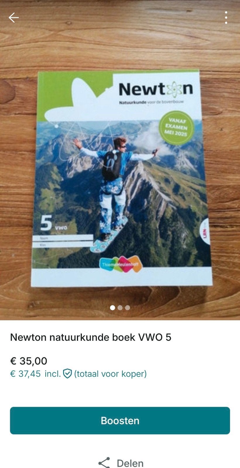 Newton Natuurkunde boek VWO 5 - Nieuwstaat, VWO, Natuurkunde, Thomas Heuvelmans, Nieuw