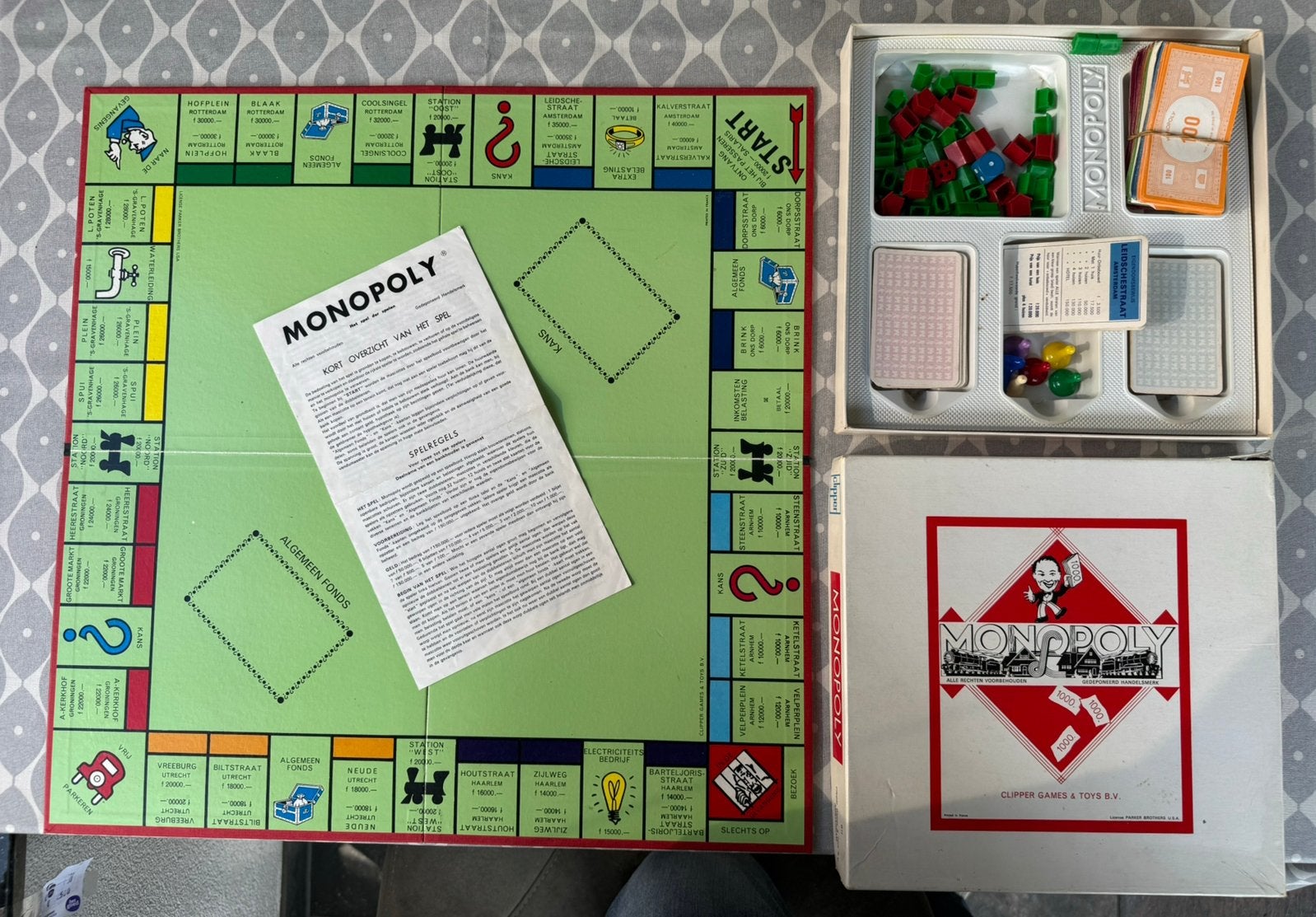 Vintage Monopoly Clipper Games & Toys – Oud Nederlands, Hobby en Vrije tijd, Een of twee spelers, Ophalen of Verzenden, Gebruikt