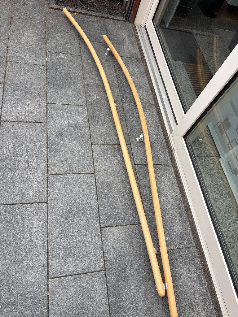Houten trapleuningen - Set van 2
