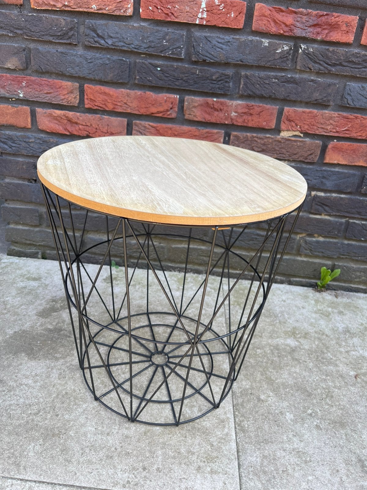Bijzettafel, Minder dan 55 cm, Rond, Zo goed als nieuw, Ophalen