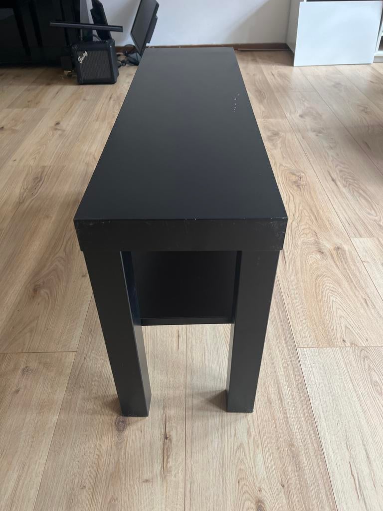 Ikea LACK Tv-meubel zwartbruin 120x35x36 cm, Gebruikt, 100 tot 150 cm, Ophalen of Verzenden, Minder dan 100 cm