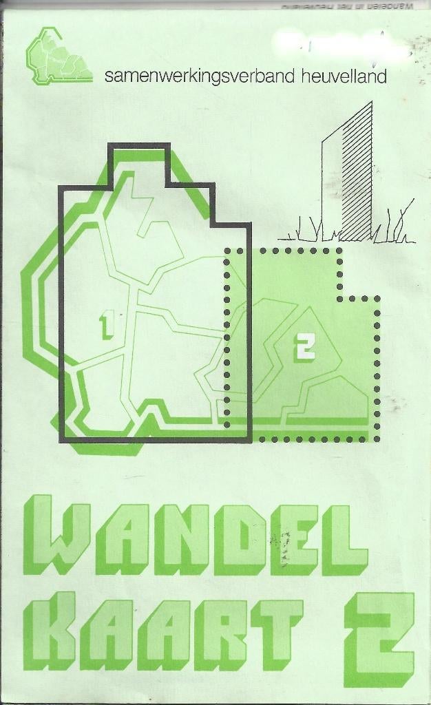 V151 wandelkaart heuvelland deel 2 ( plattegrond ) -, Ophalen of Verzenden, Gelezen, 1800 tot 2000, Landkaart