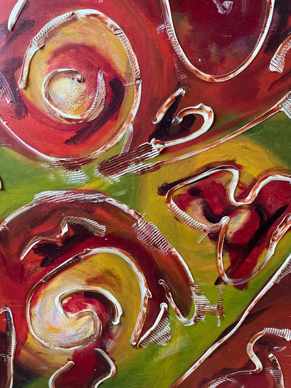Levendig Abstract Schilderij - 70x90 cm, Ophalen