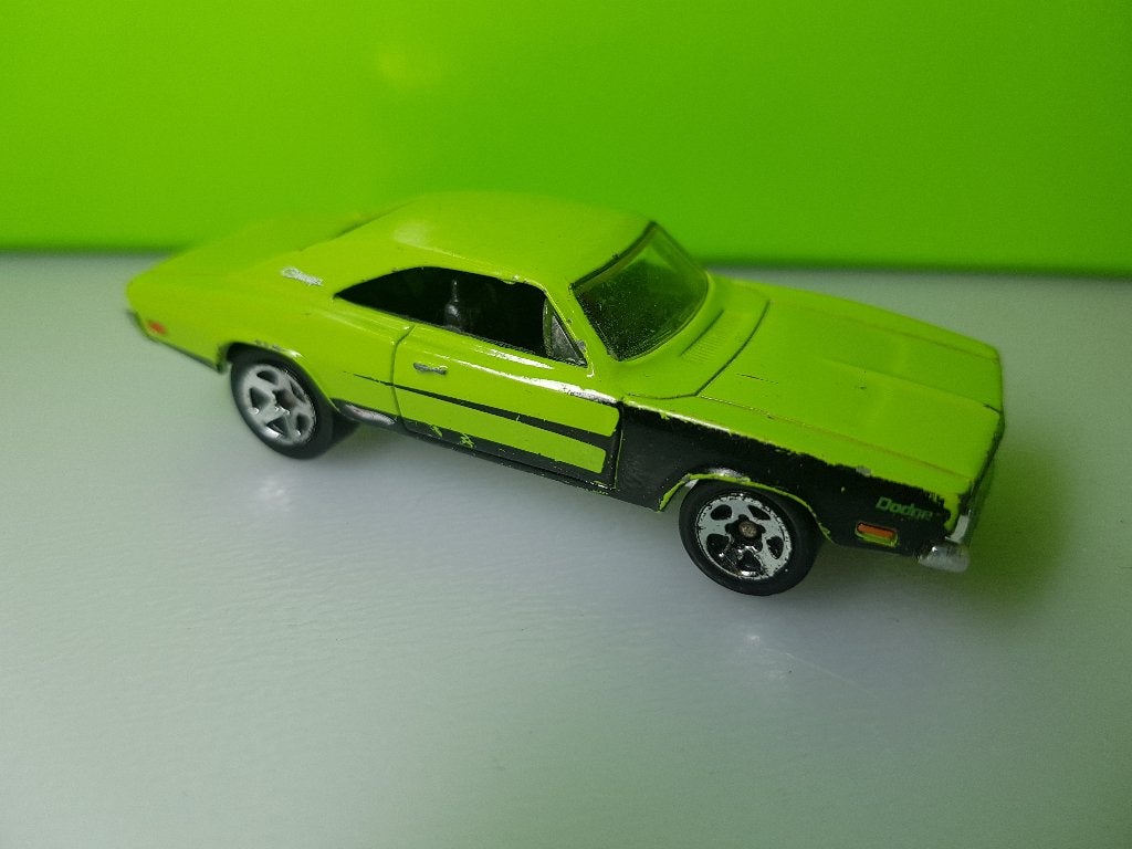 Hotwheels - 1969 Dodge Charger [groen] 1/60, Ophalen of Verzenden, Gebruikt, Auto