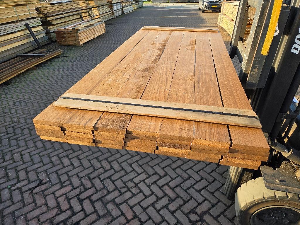 Hardhouten planken +/- 2.1x14.0 cm - nr: HP90, Ophalen, 180 tot 250 cm, Planken, Hardhout