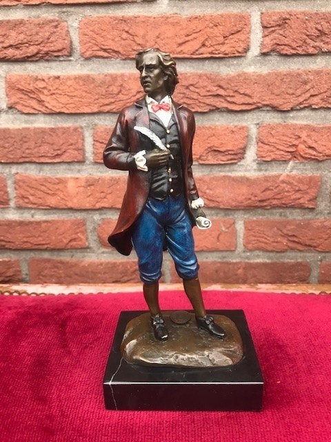 Weens brons, prachtbeeld van Mozart, Ophalen of Verzenden, Brons