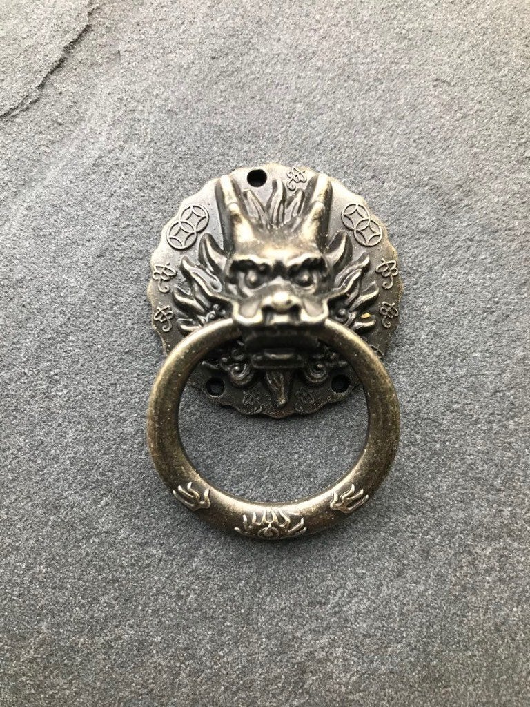 Tibetaanse ladeknop deurknop met tibet oosterse draak erop, Verburgt Vintage, Meerkleurig, Nieuw, Ophalen of Verzenden