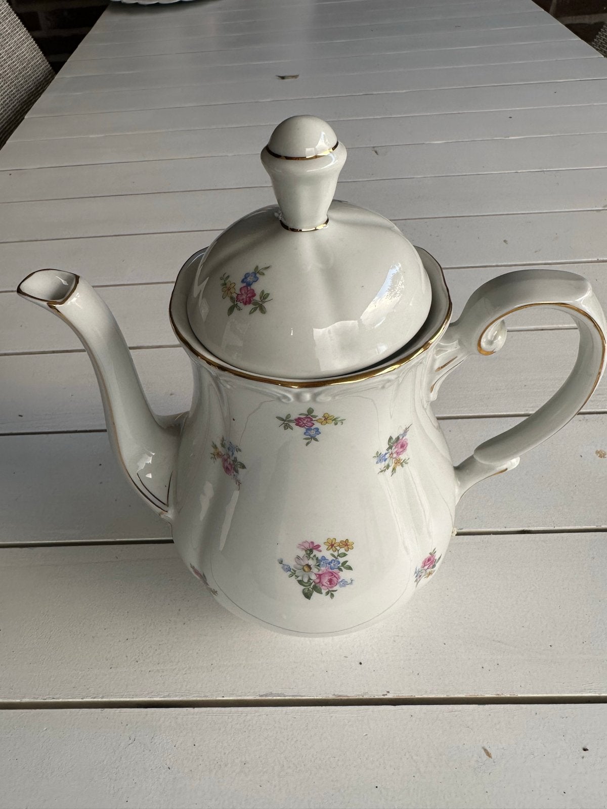 Vintage Theepot met Bloemenpatroon - Tirschenreuth, Ophalen of Verzenden