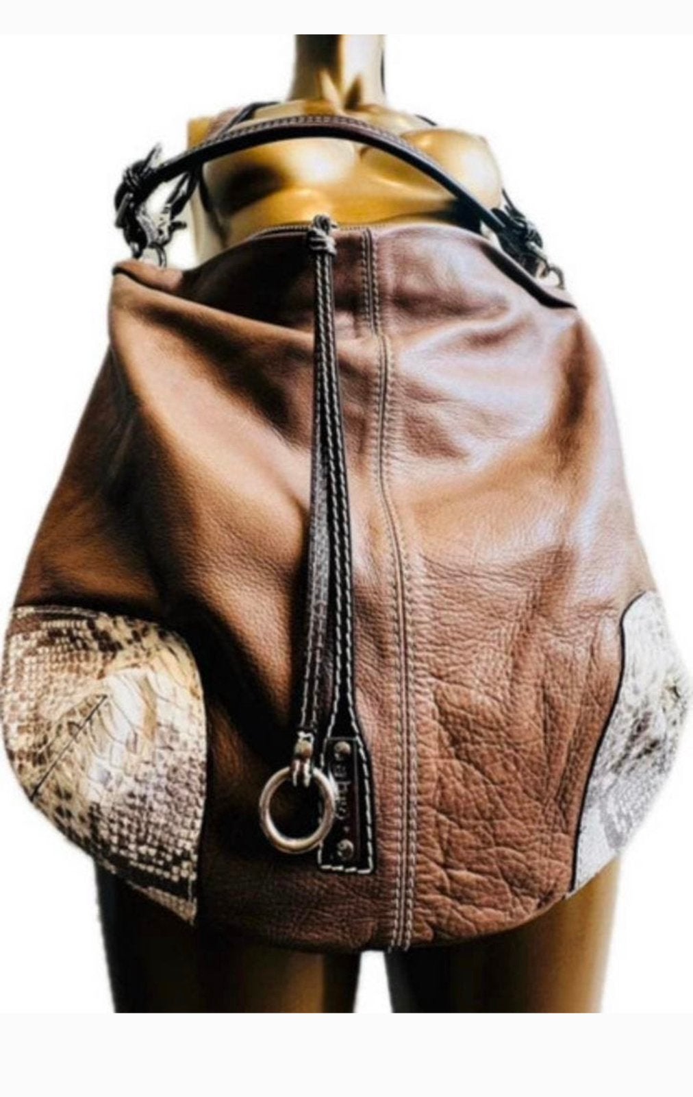 Stoere Bohemian boho leren tas van Abro, Ophalen of Verzenden, Nieuw, Bruin, Shopper