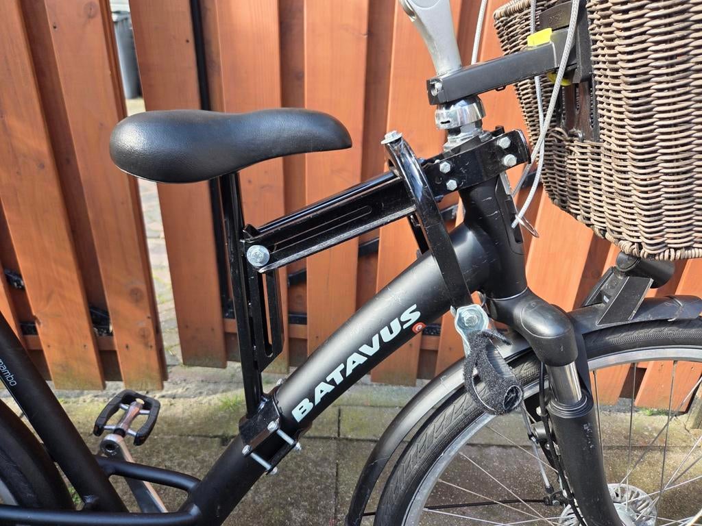 Voorzitje fiets/ zadel op stang, Fietsen en Brommers, Ophalen, 22 t/m 36 kg, Voorzitje, Gebruikt