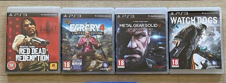 PS3 & PS4 Games: Red Dead Redemption, GTA V, Far Cry 4, MGS, Avontuur en Actie, Online, Gebruikt, Vanaf 18 jaar