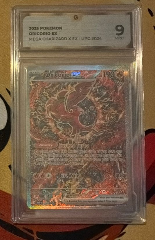 Oricorio ex #024 promo– Global Grading 9 Mint, Ophalen of Verzenden, Zo goed als nieuw, Overige typen, Foil