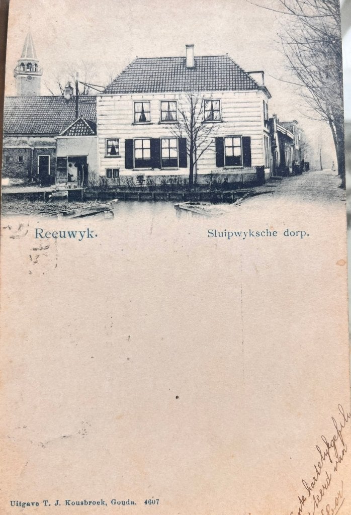 Zeer zeldzaam: Reeuwijk - Sluypwyksche dorp, Ophalen of Verzenden, Voor 1920, Gelopen, Zuid-Holland