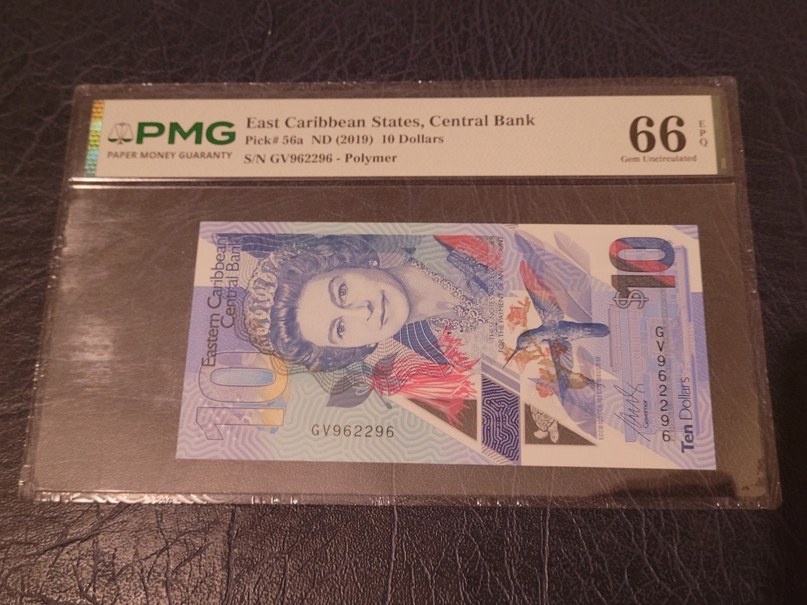 10 Dollar Oost-Caribische Staten 2019 PMG 66 EPQ, Ophalen of Verzenden, Overige landen, 10 euro, Los biljet